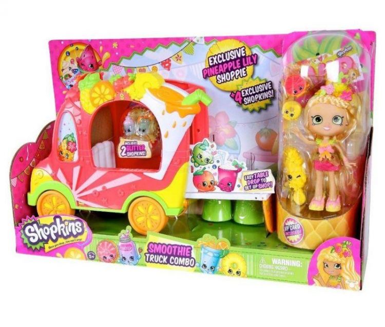 Moose 56332 Shopkins 5 Игровой набор Смузи-грузовичок и Тропическая Лили