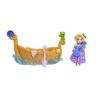 Hasbro E0068 Disney Princess Игровой набор Принцесса Дисней Маленькое королевство, Принцесса Рапунцель в лодке, 8 см