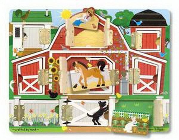 Melissa&Doug 4592 Доска с окошками "Ферма" на магнитах