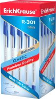ErichKrause 43184EK Ручка шариковая ErichKrause R-301 CLASSIC 1.0 Stick, синяя (коробка 50 шт.)