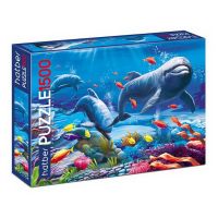 Hatber 1500ПЗ1-19419 Пазл Hatber Premium 1500 элементов А1ф 830х580мм Дельфины