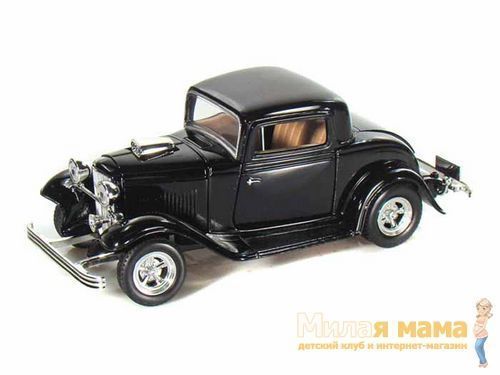 MOTORMAX 73251AC Коллекционная машинка 1932 Ford Coupe, 1:24, черная
