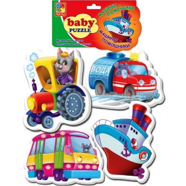 Vladi Toys VT1106-08 Baby puzzle Пазлы мягкие "Машины-помощники"