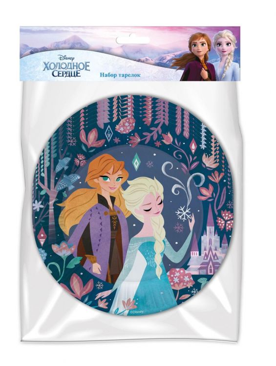 ND Play 300743 Набор бумажных тарелок ND Play Frozen 2, Сканди, 180 мм 6 штук
