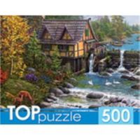 Рыжий кот ХТП500-4229 TOPpuzzle. Пазлы 500 элементов. ВОДЯНАЯ МЕЛЬНИЦА