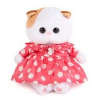 BUDI BASA LB-012 Мягкая игрушка Кошечка Ли-Ли BABY в плащике в горох, 20 см