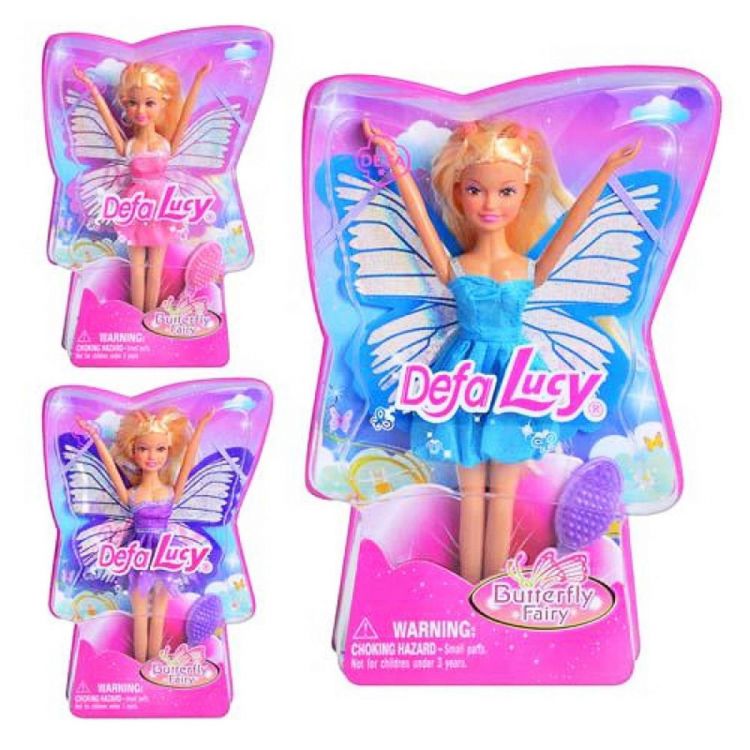 DEFA 8121d Кукла Defa Lucy Бабочка-фея 22 см мини в пласт. кор,