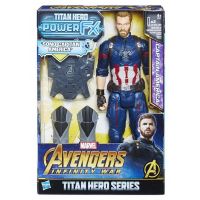 Hasbro E0607 Avengers Movie Фигурка Капитан Америка Пауэр Пэк, со звуком