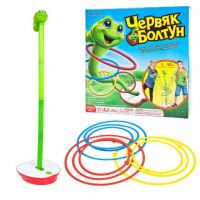 Junfa 1255-2 Игра активная кольцеброс "Червяк Болтун"