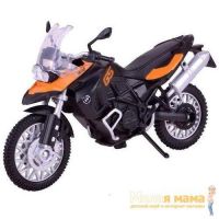 Motormax 76205 Коллекционная модель мотоцикла BMW F800GS, черно-желтый