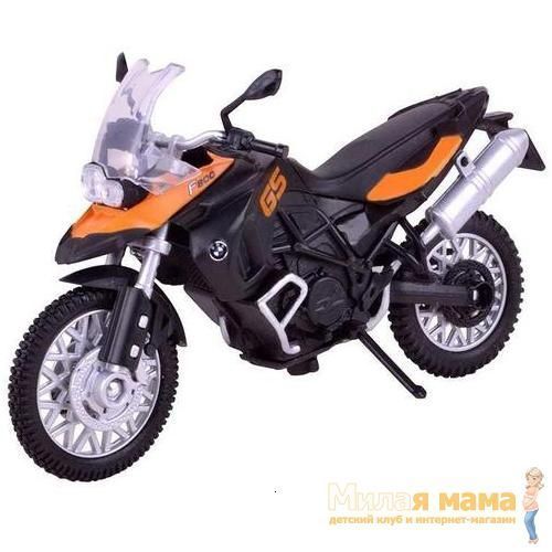 Motormax 76205 Коллекционная модель мотоцикла BMW F800GS, черно-желтый