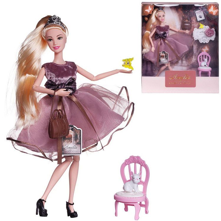 ABtoys (АБтойс) PT-01638 Кукла ABtoys "Amelia. Королевский прием" с диадемой в розовом блестящем платье с воздушной юбкой, светлые волосы 30см ABtoys (АБтойс) PT-01638 Кукла ABtoys "Amelia. Королевский прием" с диадемой в розовом блестящем платье с воздушной юбкой, светлые волосы 30см