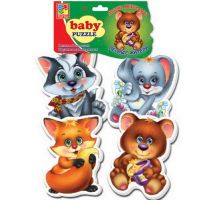Vladi Toys VT1106-09 Baby puzzle Пазлы мягкие "Лесные жители"