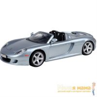 Motormax 73305 Коллекционная модель машины Porsche Carrera GT, 1:24, серебристый металлик