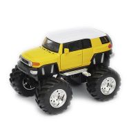 Welly 47003 Коллекционная модель машины Toyota FJ Cruiser Big Wheel, желтая, 1:34-39