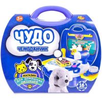 AB-Toys PT-00465 Чудо-чемоданчик Набор для ухода за домашним питомцем (с собачкой), 16 предметов