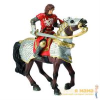 Bullyland 80891 Фигурка красный рыцарь с мечом на лошади