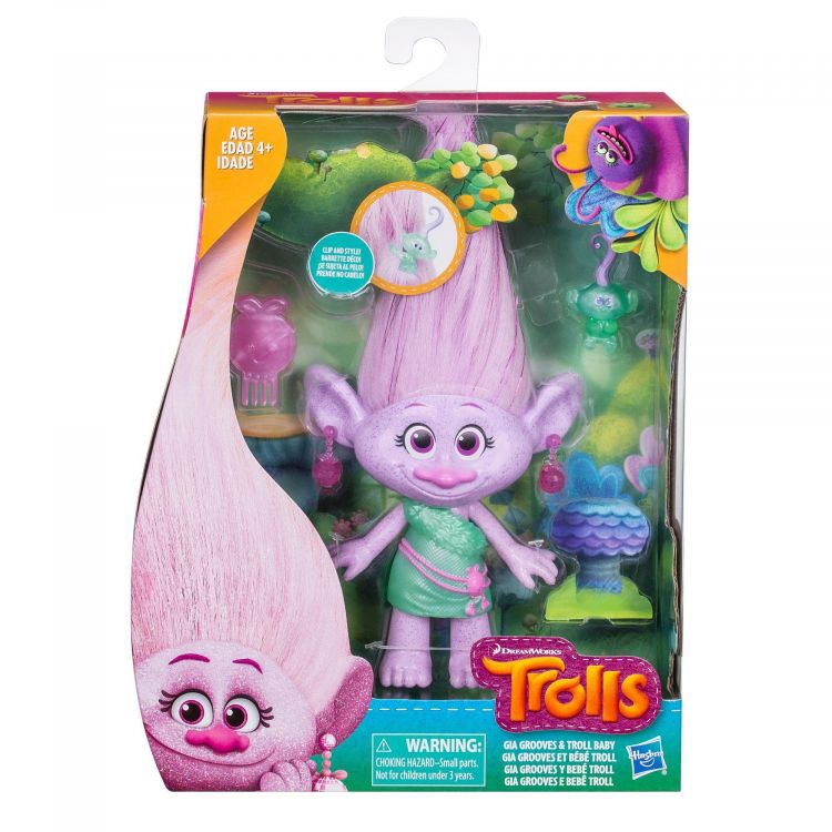 Hasbro E0144 Trolls Фигурка тролля c заколочками для волос, 16 см