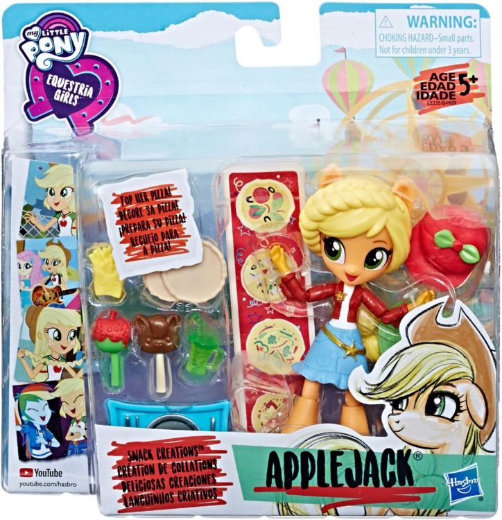 Hasbro E2235 MLP EG Minis Мини-кукла Эквестрия герлз Приготовление закусок, Эпл Джек