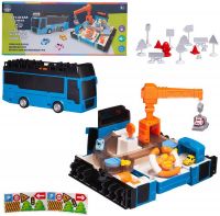 Junfa ZY1266925 Игровой набор интерактивный 3в1 Junfa Туристический автобус-трансформер синий с треком