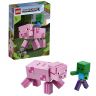 Lego Minecraft 21157 Конструктор Лего Майнкрафт Большие фигурки Свинья и Зомби-ребёнок, 159 деталей