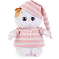BUDI BASA LB-005 Мягкая игрушка Кошечка Ли-Ли BABY в полосатой пижамке, 20 см