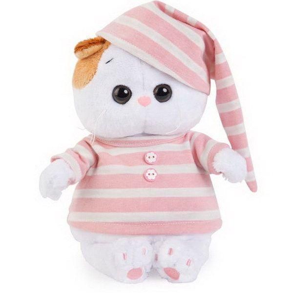 BUDI BASA LB-005 Мягкая игрушка Кошечка Ли-Ли BABY в полосатой пижамке, 20 см