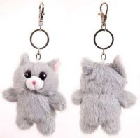 ABtoys M5078 Мягкая игрушка Флэтси брелок Котик, 9,5 см