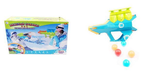 ABtoys PT-00867 Бластер для снежков 2 в 1 "Зимние забавы"