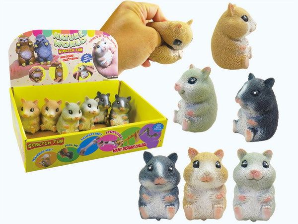 JUNFA 1809-SQ081 Игрушка-антистресс Тянучка "Nature world" Хомячок