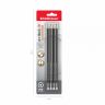 ErichKrause 45607 Набор из 4 карандашей Jet Black 101 HB, чернографитных, шестигранных, с ластиком
