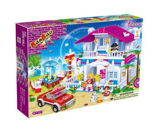 Конструктор Ресторан с 5 фигурками, 552 детали,  Banbao (Банбао)