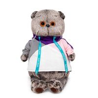 BUDI BASA Ks19-180 Мягкая игрушка BUDI BASA Кот Басик в разноцветной толстовке 19 см