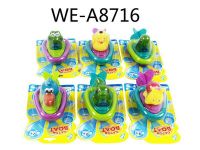 Китай 1301 Животные для игр в воде, на веревочке, 6 видов в ассортименте, от 9 месяцев, 16.5x11x9см