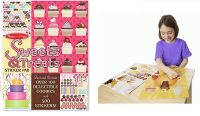 Melissa&amp;Dou 4239 Стикеры многоразовые "Удивительные кексики", 500 наклеек, 16 фонов