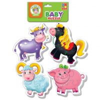 Vladi Toys VT1106-51 Baby puzzle Пазлы мягкие Ферма