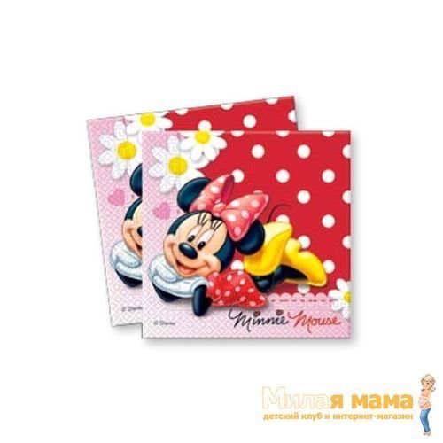 Салфетки "Минни Mаус с маргаритками", 20 шт.