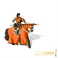 Bullyland 80894 Фигурка оранжевый рыцарь на турнире на коне