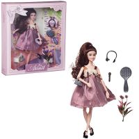 Junfa WJ-21535/2 Кукла Junfa Atinil (Атинил) Звезда эстрады (в коротком платье с белым верхом) в наборе с аксессуарами 28см