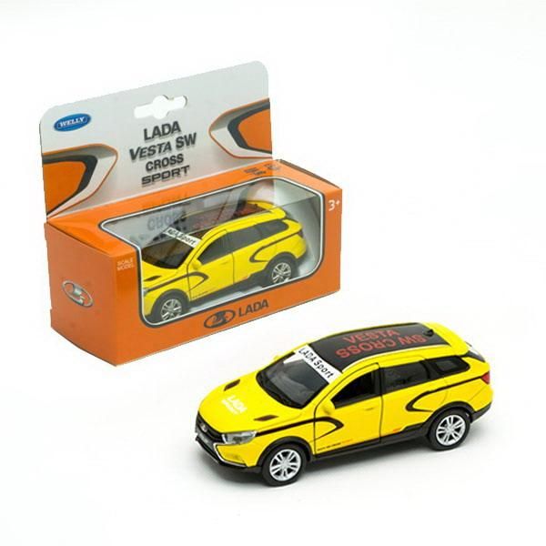 Welly 43763RY Машинка Welly LADA VESTA SW CROSS sport металлическая 1:34-39