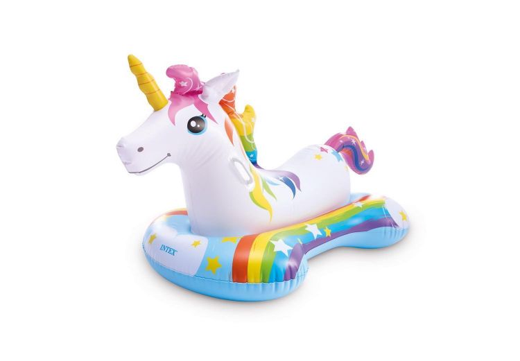 INTEX int57552NP Надувная игрушка INTEX для плавания Magical Unicorn Ride-On" (Волшебный единорог), 163*86см