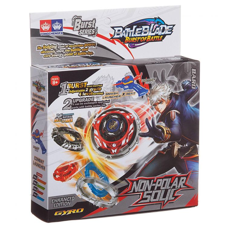 Junfa F6133/Bard Настольная игра Junfa Волчок Battle blade Non-Polar Solic Bard с пусковым устройством,19х23х5 см