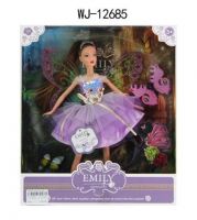 ABtoys (АБтойс) WJ-12685 Кукла ABtoys Emily Сиреневая серия Фея (сиреневое платье), аксессуары, 30см