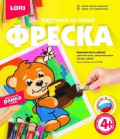 LORI Кп-059 Фреска. Картина из песка "Мишка сладкоежка"