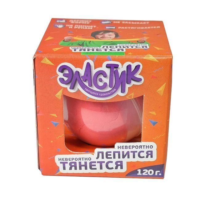 Масса для лепки ТМ "Эластик", красный, 120 г