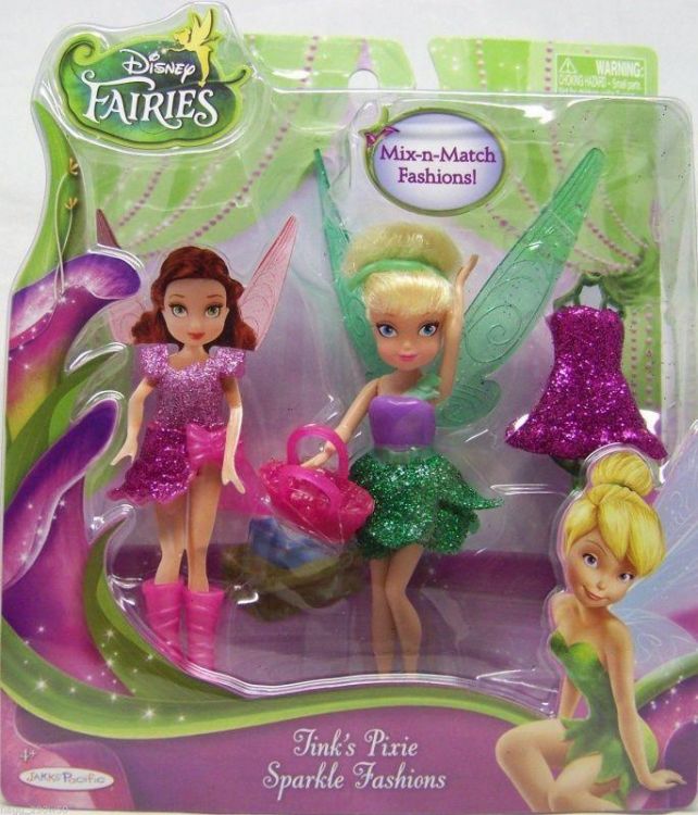 Jakks 81802 Кукла фея Динь-Динь с дополнительными нарядами "Блеск моды", 11 см