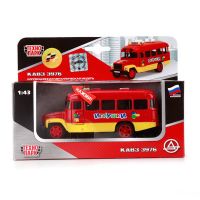 Технопарк CT10-069-6 Автобус КАВЗ 3976 "Технопарк" "Игрушки" металлический, инерционный, открываются двери, капот, свет, звук.