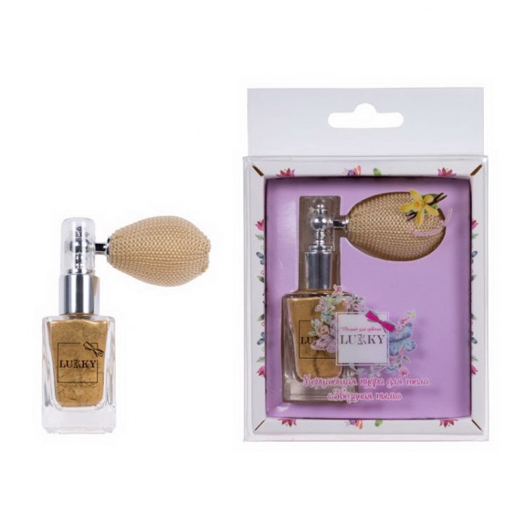 Lukky (Lucky) Т16131 Косметика для девочек Lukky Пудра золотистая мерцающая для тела в распылителе "Звёздная пыль" с ароматом ванили, 5 г