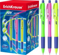 ErichKrause 43347EK Ручка шариковая автоматическая Ultra Glide Technology JOY Neon (коробка 50 шт.), 0,7 мм, СИНИЕ