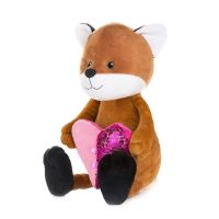 Maxitoys Luxury Romantic Toys Club MT-GU042021-4-25 Мягкая Игрушка Maxitoys Luxury Romantic Toys Club Романтичный Лисенок с Сердечком, 25 см, в Коробке